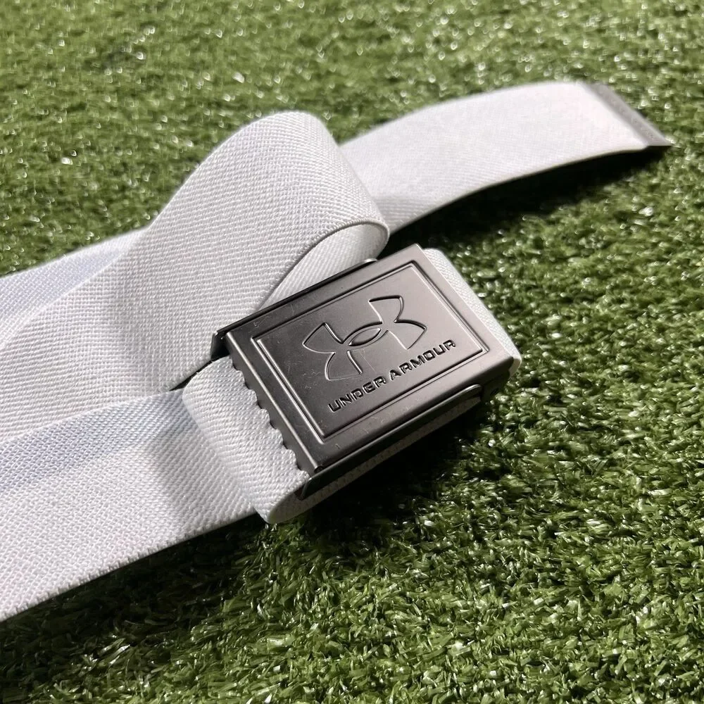 Under Armour Mens UA Webbing Golf Belt White Adjustable NWOT